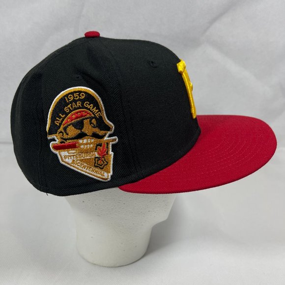 New Era 59Fifty PITTSBURGH PIRATES COOPERSTOWN WOOL Fitted 1959 ASG PATCH 7 1/4" - Picture 2 of 5